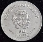 1983 Medicine Hat Alberta Trade Dollar Token Cpr Steam Locomotive Native Chief