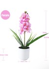 14 5   Artificial Hyacinth Flowers In Vase  Realistic Fake Silk Flower Faux