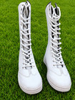 Pro Wrestling Boots  Handmade  100  Pure Japanese Rexine  White Color