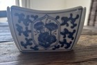 Vintage Chinese Porcelain Jardiniere Planter Blue White Orchid Pot Chinoiserie