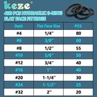 Keze 400 Pcs Hydraulic O-ring Flat Face Fittings 9 Size Buna-n 70a O Rings Seal