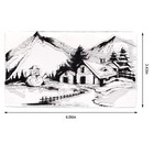 Xmas Clear Stamps For Card Making  Christmas House Background  Tree  Snowman    
