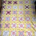 Vintage Nine Patch Hand Tied Quilt