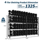 4-tier Heavy Duty Metal Wire Shelving Unit Commercial Food Service Storage Rack
