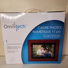 New Omnitech 11 Inch Digital Photo Frame Wood Frame Nib