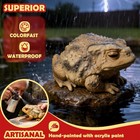 Frog Toad Garden Statues  Outdoor Resin Yard Art Decorations