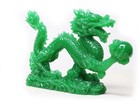Jade Green Chinese Feng Shui Dragon Figurine Statue Sculpture For Luck   Success