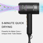 Professional Ionic Hair Dryer  Powerful 1800w Fast Drying Low Noise Blow Dryer