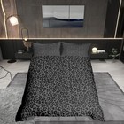  African Cheetah Wildlife Duvet Cover Size Gray Wild Animal Skin Queen Black