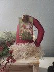 Primitive Handmade Set Of 3 Santa Hats Bowl Fillers Ornaments