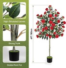 6ft Artificial Camellia Flower Tree fake Plant Home Decor For Living Room Garden