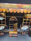 Vintage Metal Wall Art Caf   Bistro Patio Scene 3d Mid Century Hanging Sculpture 