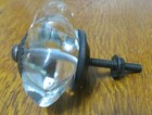 Glass Octagon Dresser Drawer Cabinet Furniture Knob   Pull Bronze Hardware