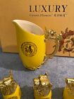 Chinese Zodiac Tea Cup   Tea Pot Flagon Set In Original Box