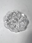 Vintage Cut Clear Glass Butter Pats Set Of 4 Scalloped Edge