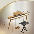 Glarry 88 Key Semi-weighted Digital Piano With Pedal stand piano Bench