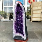 81 32lb Large Natural Amethyst Geode Quartz Crystal Cluster Cathedral Energy