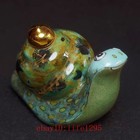 2 8 Inch Mark  china Qing Qianlong  porcelain  painting Snail Statue Snuff  bottle