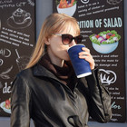 Disposable Coffee Cups With Lids And Straws - 16 Oz  90 Set  Togo Hot Paper Coff