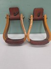 Nettles Wooden And Leather Horse Stirrups    
