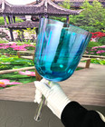 Cosmic Handle Clear Blue Color G Throat Chakra Quartz Crystal Singing Bowl 5 5 