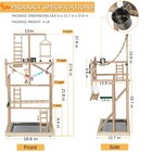 Pet Parrot Playstand Parrots Bird Playground Bird Play Stand Wood Perch Gym Play