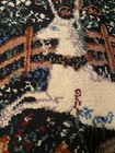 Rare Large Vintage Medieval Unicorn In Captivity Latch Hook Rug 66   x 45    See