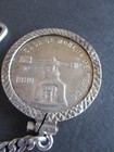 1980 Casa De Moneda De Mexico Silver Medallion   Key Ring