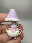 Dollhouse Miniature  Artisan  Clay  Teapot Lamp  Non-electric  1 12 Scale