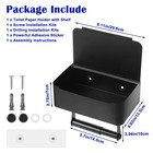 Toilet Paper Holder With Shelf  Flushable Wipes Dispenser Fits For Bathroom W   