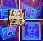 Haunting Marilyn Manson Dybbuk Box Art Encaustic Uv Blacklight Glow In Dark Oofk