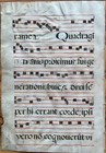 1649 Antiphonal Music Leaf - Illuminated Manuscript - Double Sided Vellum Hymnal