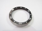 New Stainless Metal Bezel With Black Insert Large Divers Skx007  skx011j  skx399