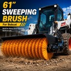 Free Ship61  Hydraulic Rotary Broom Attachment For Skid Steer Snow Dirt Sweeper
