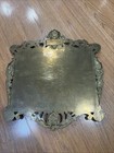 Antique Victorian Brass Wall Paper Letter Mail Holder Ornate Gothic Renaissance