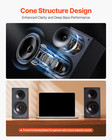 Vevor Passive Bookshelf Speaker  300w  Book Shelf Stereo Speakers With 5 25-inch