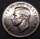 Canada 1951 50 Cents Silver Coin  800 Silver-nice