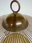Vtg Metal Wire Bird Cage Birdcage Dome Copper Italy Read