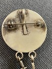 Vintage Navajo Turquoise Sterling Pin Pendant
