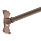 Signature Hardware 72  Straight Brass Shower Rod With Flanges-orb