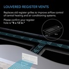 Register Ventilation Grille 4  X 12   White Hvac Vent Register Replacement