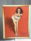 Vintage 1946 B b Carl Moran Pin Up Ink Blotter Calendar   Duecker Belting Dallas