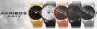 Men s Akribos Xxiv Ak959 Quartz Sunray Dial Date Stainless Steel Mesh Watch