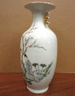 Signed Chinese Porcelain Vase Hand Thrown Painting Calligraphy Qing