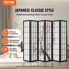 Room Divider  6 Panel Japanese Room Divider Screen  Wood Folding Privacy Screen