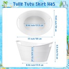 Patelai 6 Pcs Large Oval Plastic Ice Buckets With Handles Drink Storage Tub