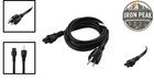 Mickey Mouse Laptop Power Cord Black 125v 3-slot Type B Plug Molded