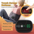 1x Red Light Heating Back Belt Massage Braces Back Waist Lumbar For Pain Relief