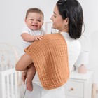 Comfy Cubs Muslin Burp Cloths Set  20   x10     Pack Of 10  Large 6-layer Caramel