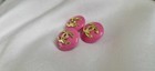 Lot Of 3 Cc Chanel Fuchsia Pink Buttons 20mm
